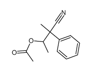 Acetic acid 2-cyano-1,2-dimethyl-2-phenyl-ethyl ester Structure