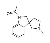 1-Acetyl-1'-methylspiro[indoline-3,3'-pyrrolidine]结构式