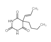 5-Butyl-5-(1-propenyl)barbituric acid structure