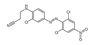 3-[2-chloro-4-[(2,6-dichloro-4-nitrophenyl)azo]anilino]propiononitrile Structure