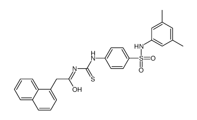 N-[[4-[(3,5-dimethylphenyl)sulfamoyl]phenyl]carbamothioyl]-2-naphthalen-1-ylacetamide结构式