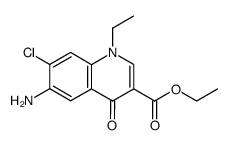 6-amino-7-chloro-1-ethyl-4-oxo-1,4-dihydro-quinoline-3-carboxylic acid ethyl ester Structure