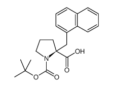 Boc-(S)-α-(1-Naphthalenylmethyl)-proline结构式