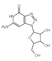 4H-1,2,3-Triazolo[4,5-c]pyridin-4-one,6-amino-1,5-dihydro-1-b-D-ribofuranosyl- Structure