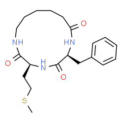 cyclo(phenylalanylmethionine-epsilon-aminohexanoic acid)结构式