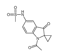 N-(1'-acetyl-3'-oxospiro[cyclopropane-1,2'-indole]-5'-yl)methanesulfonamide Structure