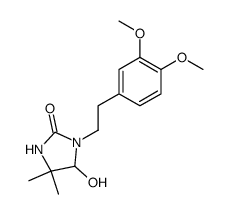 3-(3',4'-dimethoxyphenethyl)-4-hydroxy-5,5-dimethyl-2-imidazolidinone Structure