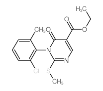 ethyl 1-(2-chloro-6-methyl-phenyl)-2-methylsulfanyl-6-oxo-pyrimidine-5-carboxylate Structure