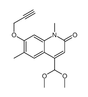 4-(dimethoxymethyl)-1,6-dimethyl-7-prop-2-ynoxyquinolin-2-one结构式