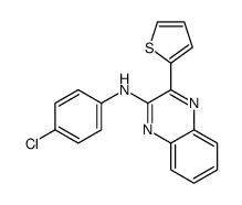 N-(4-chlorophenyl)-3-thiophen-2-ylquinoxalin-2-amine Structure