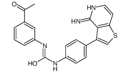 1-(3-acetylphenyl)-3-[4-(4-aminothieno[3,2-c]pyridin-3-yl)phenyl]urea结构式