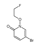 5-bromo-1-(2-fluoroethoxy)pyridin-2-one结构式