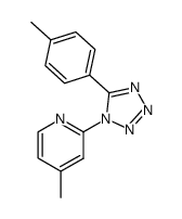 4-methyl-2-(5-(p-tolyl)-1H-tetrazol-1-yl)pyridine结构式