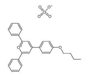 4-(p-butoxyphenyl)-2,6-diphenyl-pyrylium perchlorate Structure