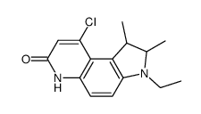 (+/-)-9-chloro-1,2-dimethyl-3-ethyl-1,2,3,6-tetrahydro-pyrrolo[3,2-f]quinolin-7-one结构式