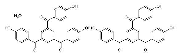 [3,5-bis(4-hydroxybenzoyl)phenyl]-(4-hydroxyphenyl)methanone,hydrate Structure