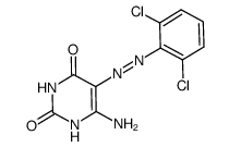 6-amino-5-(2,6-dichloro-phenylazo)-1H-pyrimidine-2,4-dione Structure