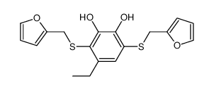 4-ethyl-3,6-bis(furan-2-ylmethylsulfanyl)benzene-1,2-diol Structure