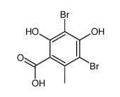 3,5-dibromo-2,4-dihydroxy-6-methylbenzoic acid结构式