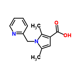 2,5-Dimethyl-1-(2-pyridinylmethyl)-1H-pyrrole-3-carboxylic acid Structure