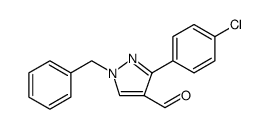 1H-Pyrazole-4-carboxaldehyde, 3-(4-chlorophenyl)-1-(phenylmethyl) picture