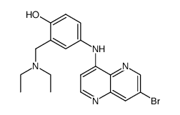 4-(7'-bromo-1',5'-naphthyridin-4'-ylamino)-2-(diethylaminomethyl)phenol Structure