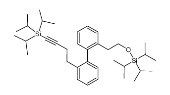 4-[2'-(2-triisopropylsilyloxyethylphenyl)phenyl]-1-triisopropylsilylbut-1-yne结构式