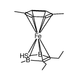 (η6-p-xylene)(η5-3,4-diethyl-2,5-dihydro-2,5-dimethyl-1,2,5-thiadiborolene)iron Structure