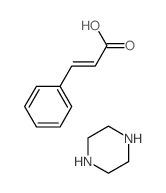 (E)-3-phenylprop-2-enoic acid,piperazine结构式