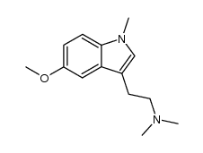 [2-(5-methoxy-1-methyl-indol-3-yl)-ethyl]-dimethyl-amine结构式