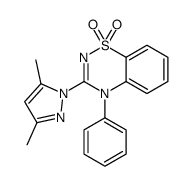 3-(3,5-dimethylpyrazol-1-yl)-4-phenyl-1λ6,2,4-benzothiadiazine 1,1-dioxide Structure