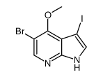 5-溴-3-碘-4-甲氧基-1H-吡咯并[2,3-B]吡啶结构式