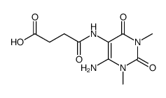 Butanoic acid,4-[(6-amino-1,2,3,4-tetrahydro-1,3-dimethyl-2,4-dioxo-5-pyrimidinyl)amino]-4-oxo- structure