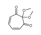 2,2-dimethoxycyclohepta-4,6-diene-1,3-dione结构式