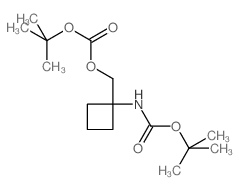 {1-[(tert-butoxycarbonyl)amino]cyclobutyl}methyl tert-butyl carbonate structure