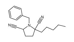 1-benzyl-2,5-dicyano-2-pentylpyrrolidine结构式