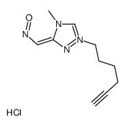 (5E)-2-hex-5-ynyl-4-methyl-5-(nitrosomethylidene)-1H-1,2,4-triazol-4-ium,chloride结构式