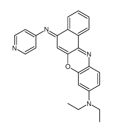 N,N-diethyl-5-pyridin-4-yliminobenzo[a]phenoxazin-9-amine结构式