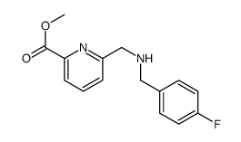 methyl 6-[[(4-fluorophenyl)methylamino]methyl]pyridine-2-carboxylate结构式