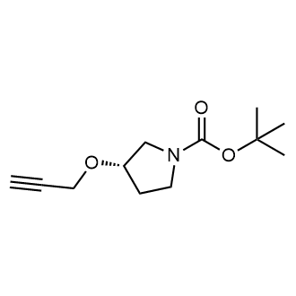 (S)3-(丙-2-炔-1-酰氧基)吡咯烷-1-羧酸叔丁酯结构式