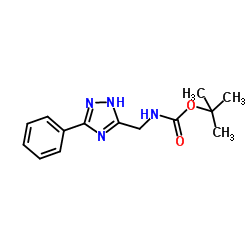 (5-Phenyl-4H-[1,2,4]triazol-3-ylmethyl)-carbamic acid tert-butyl ester structure