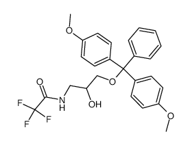 (+/-)-3-trifluoroacetamido-1-(4,4'-dimethoxytriphenylmethyl)-2-propanediol结构式