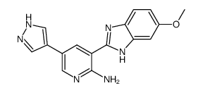 3-(6-methoxy-1H-benzimidazol-2-yl)-5-(1H-pyrazol-4-yl)-pyridin-2-ylamine结构式