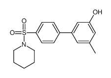 3-methyl-5-(4-piperidin-1-ylsulfonylphenyl)phenol Structure