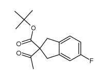 2-acetyl-2-(tert-butoxycarbonyl)-5-fluoroindane Structure