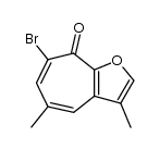 7-bromo-3,5-dimethyl-8H-cyclohepta[b]furan-8-one Structure