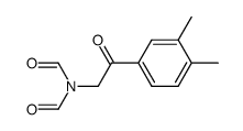 N-(2-(3,4-dimethylphenyl)-2-oxoethyl)-N-formylformamide结构式