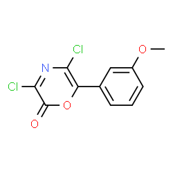 2H-1,4-Oxazin-2-one,3,5-dichloro-6-(3-methoxyphenyl)-结构式