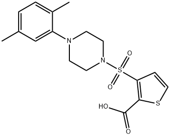 3-{[4-(2,5-dimethylphenyl)piperazin-1-yl]sulfonyl}thiophene-2-carboxylic acid图片