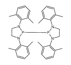 1,1',3,3'-tetrakis(2,6-dimethylphenyl)-2,2'-bis(1,3,2-diazaphospholidinyl)结构式